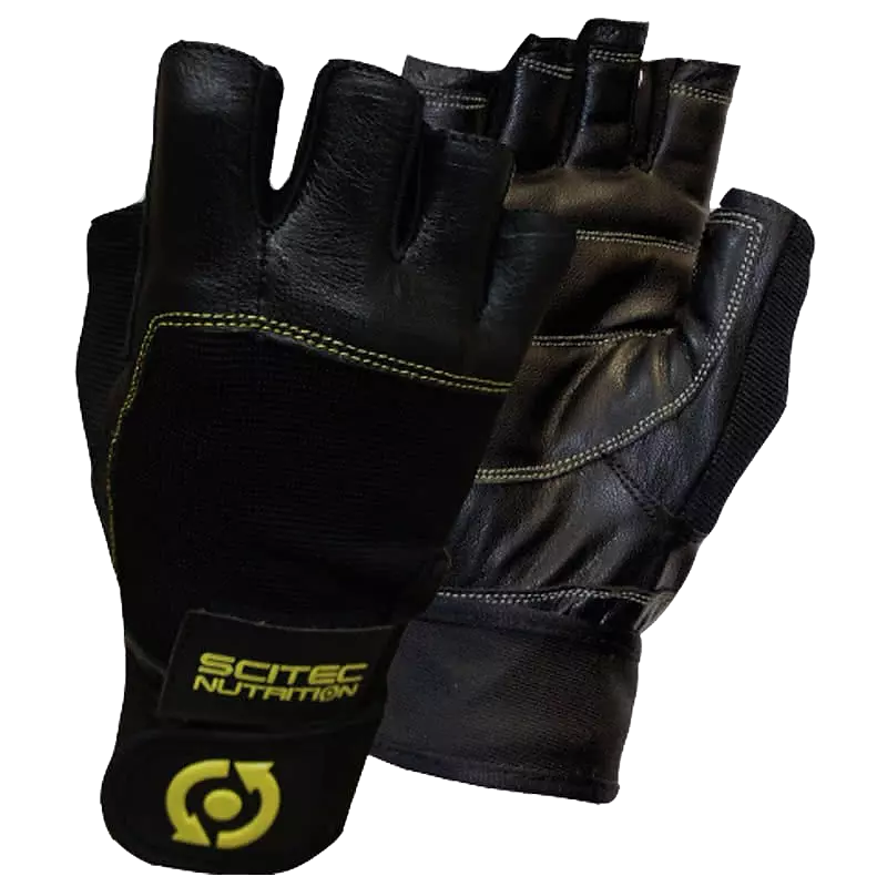 Yellow Leather Style gloves (pair)