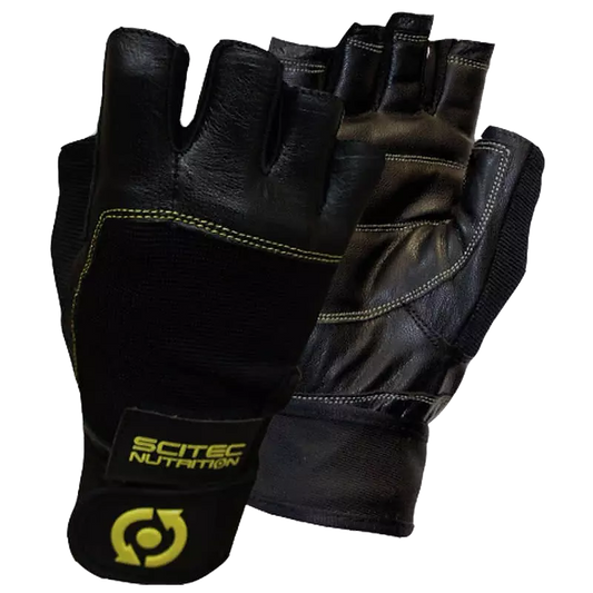 Yellow Leather Style gloves (pair)