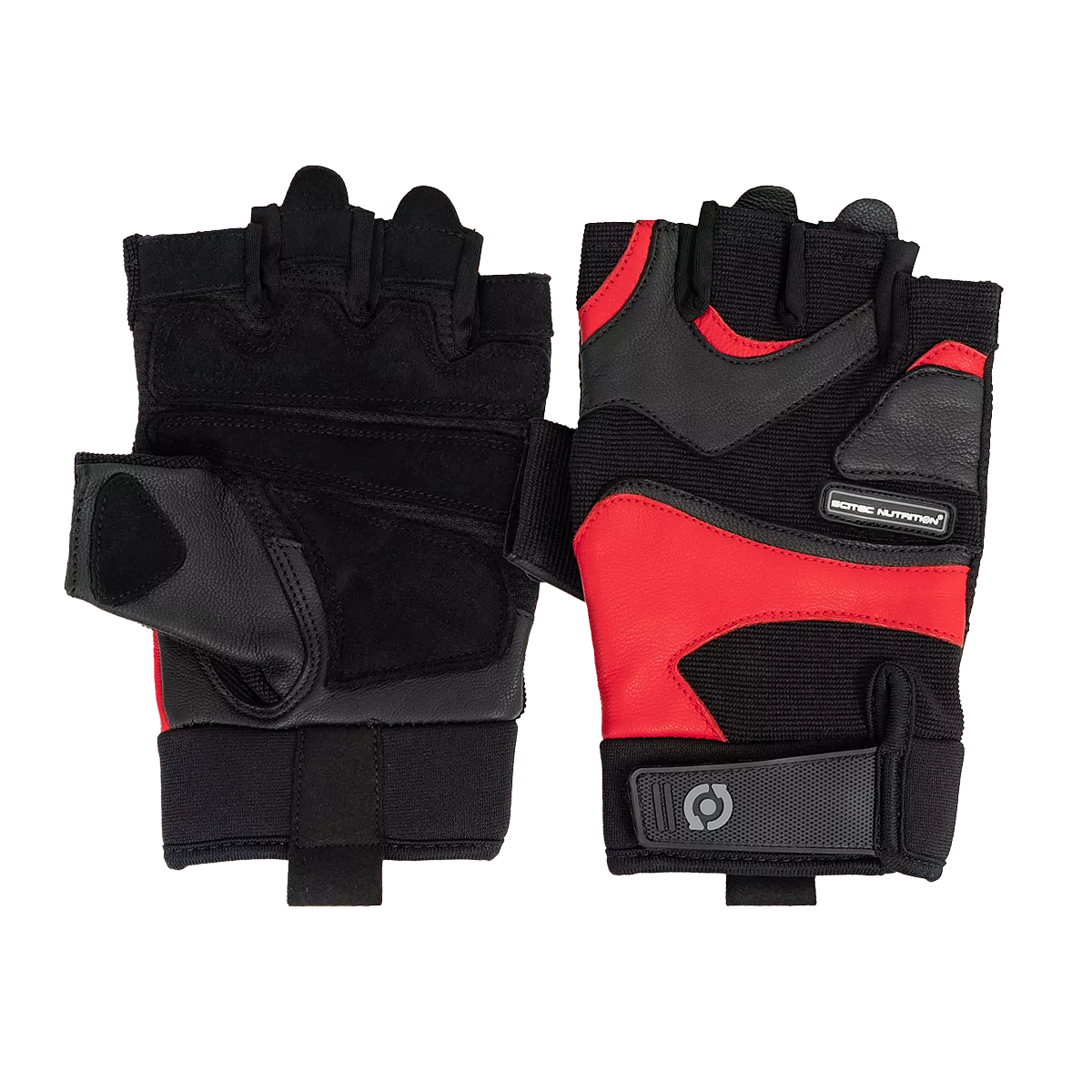 SCITEC NUTRITION RED Style leather gloves