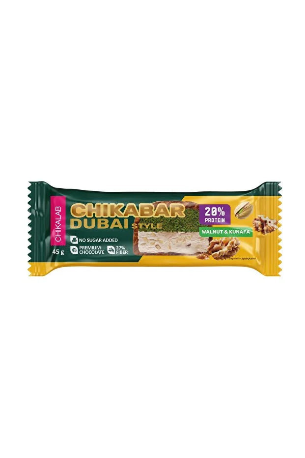 CHIKALAB Glazed protein bar 45g (Walnut & pistachio & kataifi)