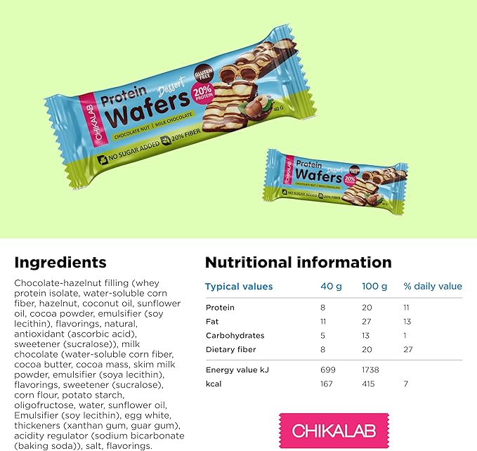 CHIKALAB  Glazed  Dessert Wafer Bar 40g