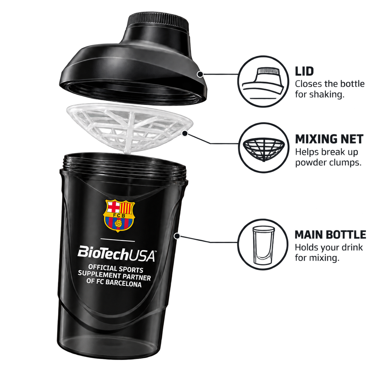BIOTECH USA FC Barcelona Shaker - 600 ml