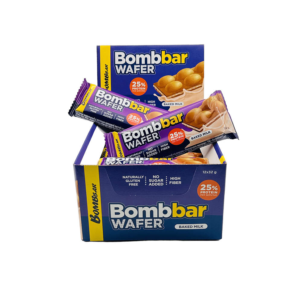 BOMBBAR High Fiber & Gluten Free Protein Wafer