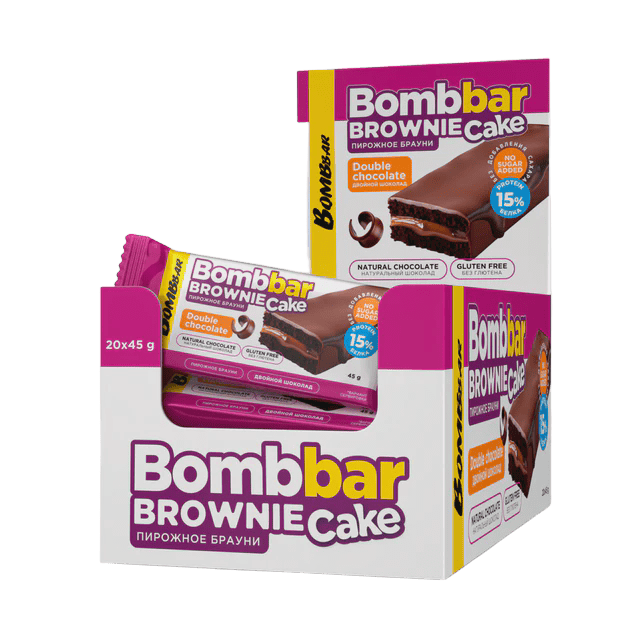 Glazed protein brownie cake - 45g